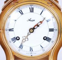 Amara modern svájci asztali óra, kézzel festett, műanyag, működik, kulccsal és ingával