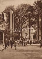 Budapest XIV. Városliget Budapesti Nemzetközi Vásár 1930, főkapu (fa)