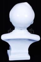 Herendi Bartók büszt, fehér mázas, hibátlan, jelzett, m: 20cm / Herend porcelain Bartok bust