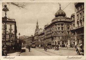 Budapest VII. Erzsébet körút, automobil, villamos (kis szakadás / small tear)