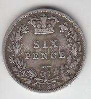 Nagy-Britannia 1886. 6p Ag "Viktória" T:2-,3
Great Britain 1886. 6 Pence Ag "Victoria...