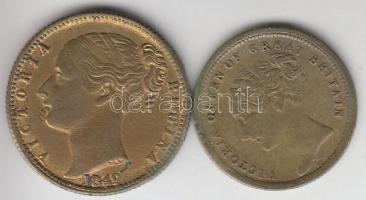 Nagy-Britannia 1887. 2db klf zseton, egyik Viktória 50 éves Koronázásának Arany Jubileuma emlékére T:2-,3  Great Britain 1886. 2 pieces of different Coronation commemorative jeton of Victoria (Golden Jubilee) C:VF,F