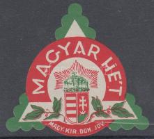 1934 Magyar Hét levélzáró "MAGY.KIR.DOH.JÖV."