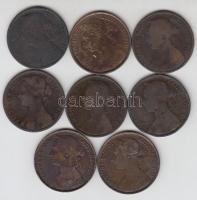 Nagy-Britannia 1876-1896. 1p &quot;Viktória&quot; 8db klf T:vegyes Great Britain 1876-1896. 1 Penny &quot;Victoria&quot; (8x) different dates C:mixed