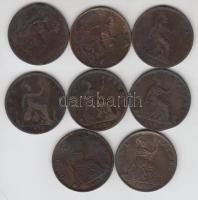 Nagy-Britannia 1876-1896. 1p "Viktória" 8db klf T:vegyes
Great Britain 1876-1896. 1 Penny ...
