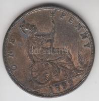 Nagy-Britannia 1892. 1p "Viktória" T:2-,3
Great Britain 1892. 1 Penny "Victoria"...