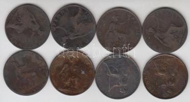 Nagy-Britannia 1893-1901. 1p "Viktória" 8db klf T:vegyes
Great Britain 1893-1901. 1 Penny ...
