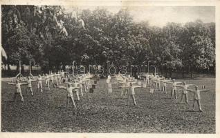 Kőszeg Hunyadi Mátyás nevelőintézet; zászlógyakorlatok (kis szakadás / small tear)