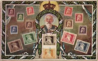Prince Leopold of Bavaria with stamps (fa)