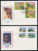 Klf. sorok + blokk  FDC-ken Diff. sets + block on FDCs