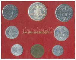 Vatikán 1975. 1L-500L "Jubileum" 8klf értékű forgalmi sor dísztokban T:1 Vatican 1975. 1 Lira - 500 Lire "Jubilee" collector coin set with 8 pieces of different value in original paper box C:UNC