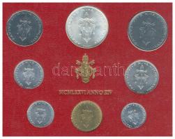 Vatikán 1976. 1L-500L 8klf értékű forgalmi sor dísztokban T:1 Vatican 1976. 1 Lira - 500 Lire collector coin set with 8 pieces of different value in original paper box C:UNC