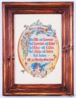 Házi áldás, üvegezett keretben, 26×20 cm