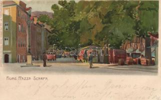 Fiume Piazza Scarpa litho s: Raoul Frank