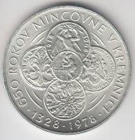 Csehszlovákia 1978. 50K Ag "650 éves a Körmöcbányai Éremverde" T:1- Czechoslovakia 1978. 50 Korun Ag "650th Anniversary of Kremnica Mint" C:AU
