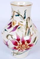 Zsolnay váza, kézzel festett, jelzett, hibátlan, m:17 cm/ Zsolnay porcelain vase