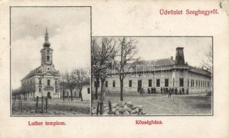 Szeghegy Evangelist church, town hall