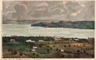 Balatonfüred Tihany látképével, s: Raoul Frank (kis szakadás / small tear)