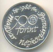 1988. 500Ft Ag "Világ vadvédelmi alap" T:BU