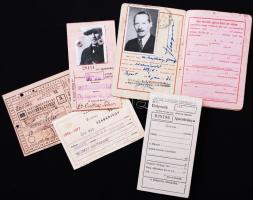 1956-1976 Utazási igazolványok, összesen: 5 db