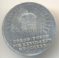 Habsburg Birodalom / Pozsony 1830. V. Ferdinánd Koronázási Ag zseton (3.29g) T:2 
Habsburg Monarchy ...