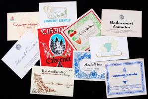 Modern vegyes boros címkék, összesen: 10 db