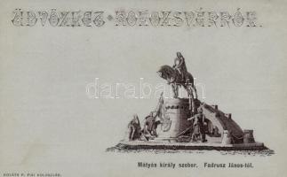 Kolozsvár King Mátyás statue Emb.