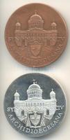 Bozó Gyula (1913-2004) 1994. "Esztergom Synodus" Br és ezüstözött fém emlékérem pár (42,5mm) T:PP,1