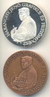Bozó Gyula (1913-2004) 1994. "Haranghy Jenő születésének 100. évfordulójára" Br és ezüstözött fém emlékérem pár T:1,PP