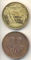 Bozó Gyula (1913-2004) 1991. "60 éves a magyar óceánrepülés - Endresz Gy.-Magyar S." Br emlékérem (42,5mm) T:1 + 1992. "Europa 92" Nemz. Világkörüli Vitorlás Verseny emlékére" aranyozott Br emlékérem (42,5mm) T:PP