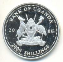 Uganda 2006. 2000Sh Ag "A labdarúgás halhatatlanjainak csarnoka - Németország 1970-as évek / Fr...