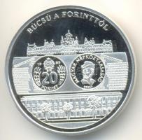 DN "A magyar pénz krónikája - Búcsú a forinttól" Ag(0.999) emlékérem, (20g/38,61mm) T:PP Csak 2004db! Tanúsítvánnyal
