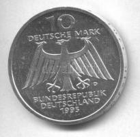 Németország 1995D 10M Ag "W.C. Röntgen" T:P Germany 1995D 10 Mark Ag "W.C. Rontgen" C:P
