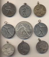 9db különféle, sport és díjérem T:vegyes