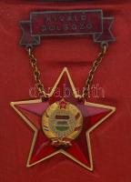 1957. "Szolgálati Érdemérem" szalaggal eredeti dísztokban T:2 + ~1970. "Kiváló Dolgozó" kitüntetés dísztokban + "Kiváló Munkáért" kitüntetés dísztokban + 1977. Szolgálati Érdemérem adományozói okirat