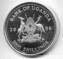 Uganda 2006. 2000Sh Ag "A labdarúgás halhatatlanjainak csarnoka - Németország 1980-as évek / Ha...