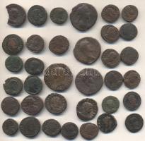 35db-ból álló átnézetlen római bronz pénzérem gyűjtemény T:vegyes