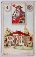 cca 1900 Ferdinand Piatnik eredeti Lenormand jós-kártya. Hiánytalan, jó állapotban, magyar és német ...