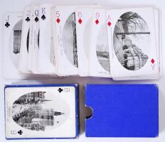 cca 1910 A. C. Bosselman Co. New York látképeken römikártya. Hiánytalan, jó állapotú pakli, aranyozott szélekkel, eredeti dobozában /  A. C. Bosselman New York views original deck of cards. In original box, nice condition