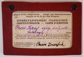cca 1910 MÁV személyazonossági / Railroad Id