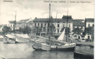 Crikvenica port and Grand Hotel