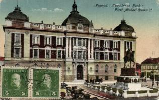 Belgrade mortgage bank, Milan I of Serbia monument (EK)