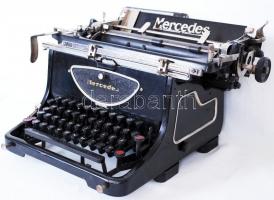Mercedes márkájú magyar katonai tábori írógép írógép fa lapra szerelve és fém burkolattal / Mercedes...