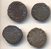 1596-1600. Denár Ag (4xklf) "Rudolf" T:vegyes