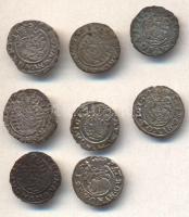 1609-1619. Denar Ag (8x) "II. Mátyás" 7klf darabbal! T:vegyes