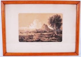 Sümegh. Raiz: Libay Lajos. Nyomtatta: Reiffenstein és Rösch. Kőnyomat, üvegezett keretben 32×45 cm