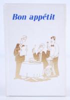 Bon appétit. H.n., é.n., Finnpap. Angol-német-francia-finn négynyelvű gasztronómiai kisszótár, illusztrációkkal, festett egészvászon kötésben