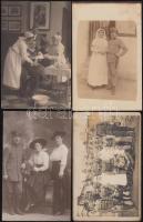 15 db régi katonai fotólap / 15 photo postcards about soldiers