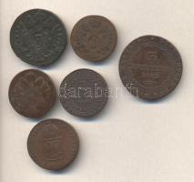 Ausztria/magyar verdejel 1800C 1Kr + 1800G 1Kr + 3Kr + 1812G 1Kr + 3Kr + 1816G 1Kr T:2-,3,3-