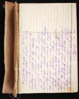 1914 Visszaemlékezések orosz hadifogságból 70 kézzel írt oldal jegyzetfüzetben